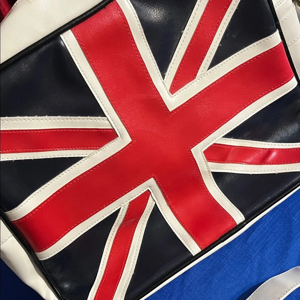 Union Jack Style Messenger Bag in Red, Navy & White